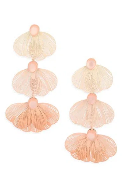 Nordstrom Rack Ombré Petal Drop Earrings In Pink