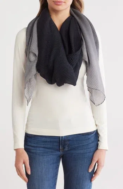 Nordstrom Rack Ombré Pleated Wrap Scarf In Gray