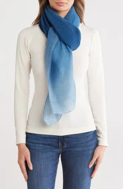 Nordstrom Rack Ombré Pleated Wrap Scarf In Blue