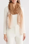 Nordstrom Rack Ombré Pleated Wrap Scarf In Brown
