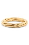 Nordstrom Rack Omega Stacked Twist Bracelet In Gold