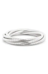 Nordstrom Rack Omega Stacked Twist Bracelet In Silver