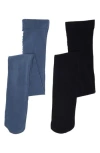 Nordstrom Rack Opaque Tights In Black -grey Folkstone