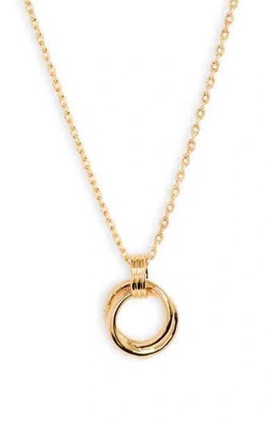 Nordstrom Rack Open Double Circle Necklace In Gold