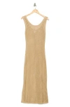 Nordstrom Rack Open Knit Cover-up Dress In Tan Shore
