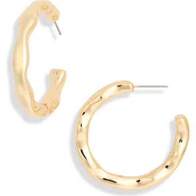 Nordstrom Rack Organic Hoop Earrings In Gold