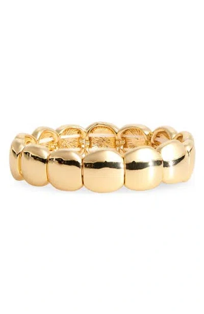 Nordstrom Rack Organic Metal Stretch Bracelet In Gold
