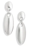 Nordstrom Rack Oval Drop Earrings In Silver