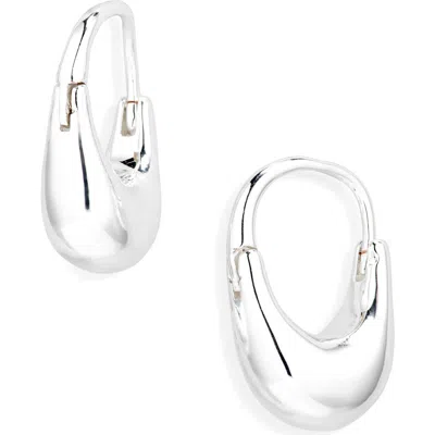 Nordstrom Rack Oval Hoop Earrings In Silver