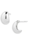 Nordstrom Rack Oval Hoop Earrings In Silver