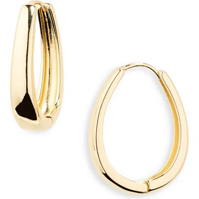 Nordstrom Rack Oval Huggie Hoop Earrings In Gold