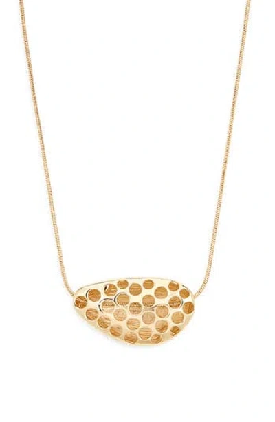 Nordstrom Rack Oval Pendant Necklace In Gold
