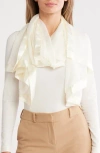 Nordstrom Rack Oversize Chiffon Border Scarf In White
