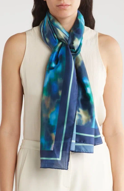 Nordstrom Rack Oversize Scarf In Blue Abstract Drip