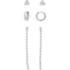Nordstrom Rack Pack Of 3 Assorted Earrings In Metallic