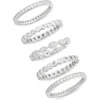 Nordstrom Rack Pack Of 5 Cz Embellished Stackable Rings