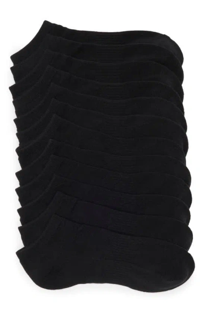 Nordstrom Rack Pack Of 6 Ankle Socks In Black