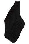 Nordstrom Rack Pack Of 6 Crew Socks In Black