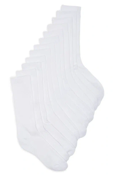 Nordstrom Rack Pack Of 6 Crew Socks In White