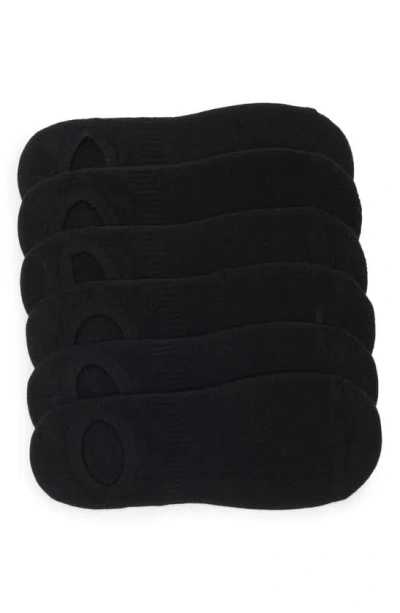 Nordstrom Rack Pack Of 6 No Show Socks In Black