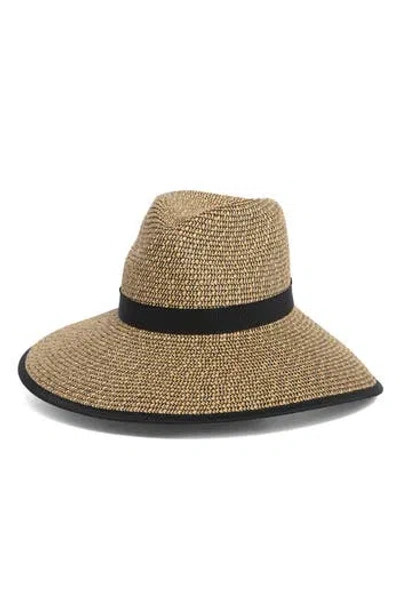 Nordstrom Rack Packable Ponytail Paper Panama Hat In Brown