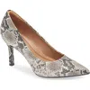 Nordstrom Rack Paige Faux Leather Pump In Beige Taupe Snake