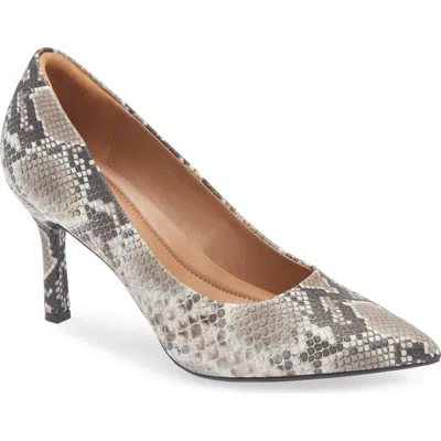 Nordstrom Rack Paige Faux Leather Pump In Beige Taupe Snake