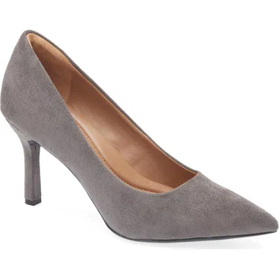 Nordstrom Rack Paige Faux Leather Pump In Grey Charcoal
