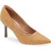 Nordstrom Rack Paige Faux Leather Pump In Natural Dark Raffia