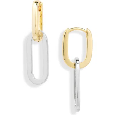 Nordstrom Rack Paper Clip Chain Drop Earrings In Gold- Rhodium
