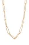 Nordstrom Rack Paper Clip Chain Necklace In Gold