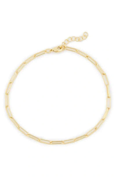 Nordstrom Rack Paperclip Chain Anklet In Gold