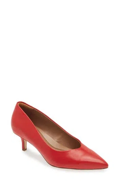 Nordstrom Rack Pascale Kitten Heel Pump In Red Grenadine