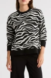 Nordstrom Rack Patterned Crewneck Sweater In Gold