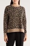 Nordstrom Rack Patterned Crewneck Sweater In Brown