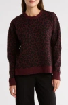 Nordstrom Rack Patterned Crewneck Sweater In Burgundy