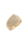 Nordstrom Rack Pavé Crystal Dome Ring In Clear- Gold