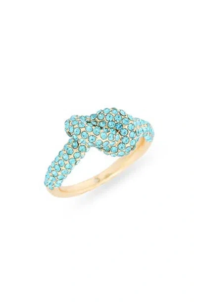 Nordstrom Rack Pavé Crystal Knot Ring In Blue