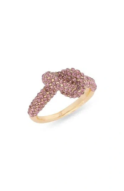 Nordstrom Rack Pavé Crystal Knot Ring In Pink