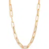 Nordstrom Rack Pavé Crystal Paper Clip Chain Necklace In Gold