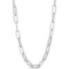 Nordstrom Rack Pavé Crystal Paper Clip Chain Necklace In Silver