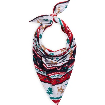 Nordstrom Rack Peppermint Bliss Pet Bandana In Jingle Bell Fare Isle