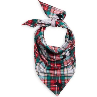 Nordstrom Rack Peppermint Bliss Pet Bandana In Scottys Holiday Plaid