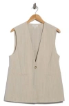Nordstrom Rack Pinstripe Vest In Brown