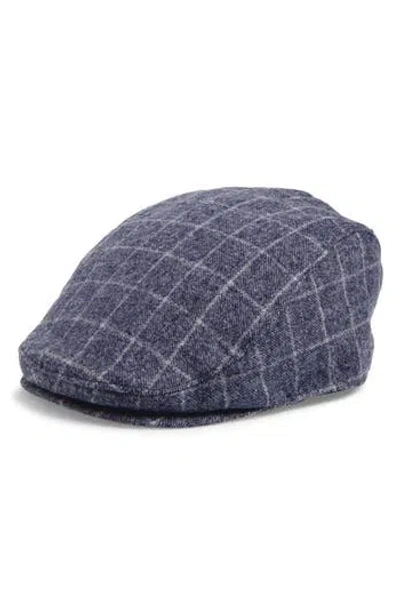 Nordstrom Rack Plaid Driver Cap In Blue