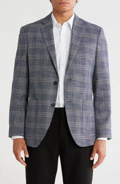 Nordstrom Rack Plaid Notch Lapel Sport Coat
