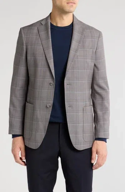 Nordstrom Rack Plaid Stretch Sport Coat In Grey- Blue Siena Plaid