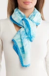 Nordstrom Rack Pleated Satin Scarf In Blue