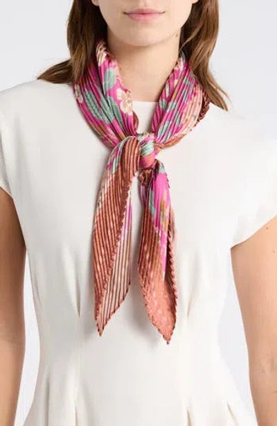 Nordstrom Rack Pleated Satin Scarf In Multi