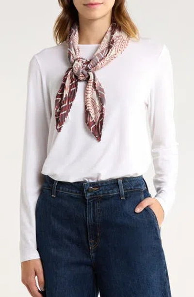 Nordstrom Rack Pleated Satin Scarf In Animal Print